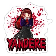 Certified Yandere Anime Girl' Sticker | Spreadshirt-demhanvico.com.vn